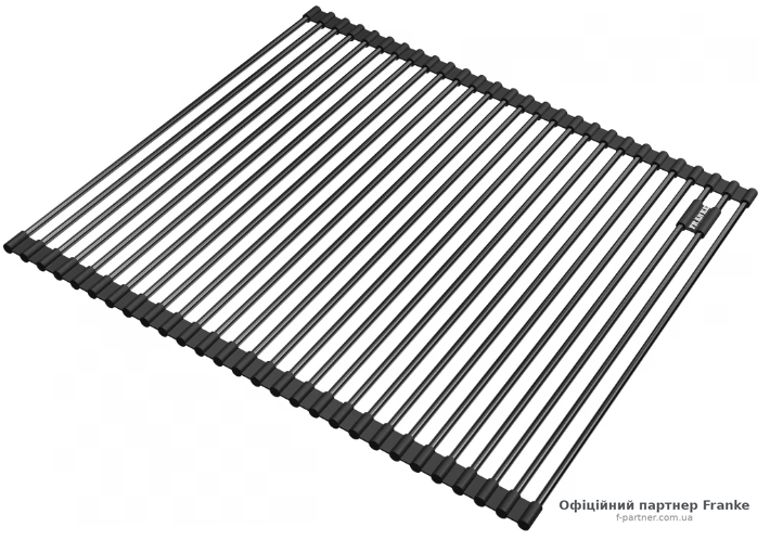 Килимок для мийки Franke BXX BXM CXM Rollmat з логотипом нержавіюча сталь F-Inox anthracite антрацит 468x440 мм 112.0655.342