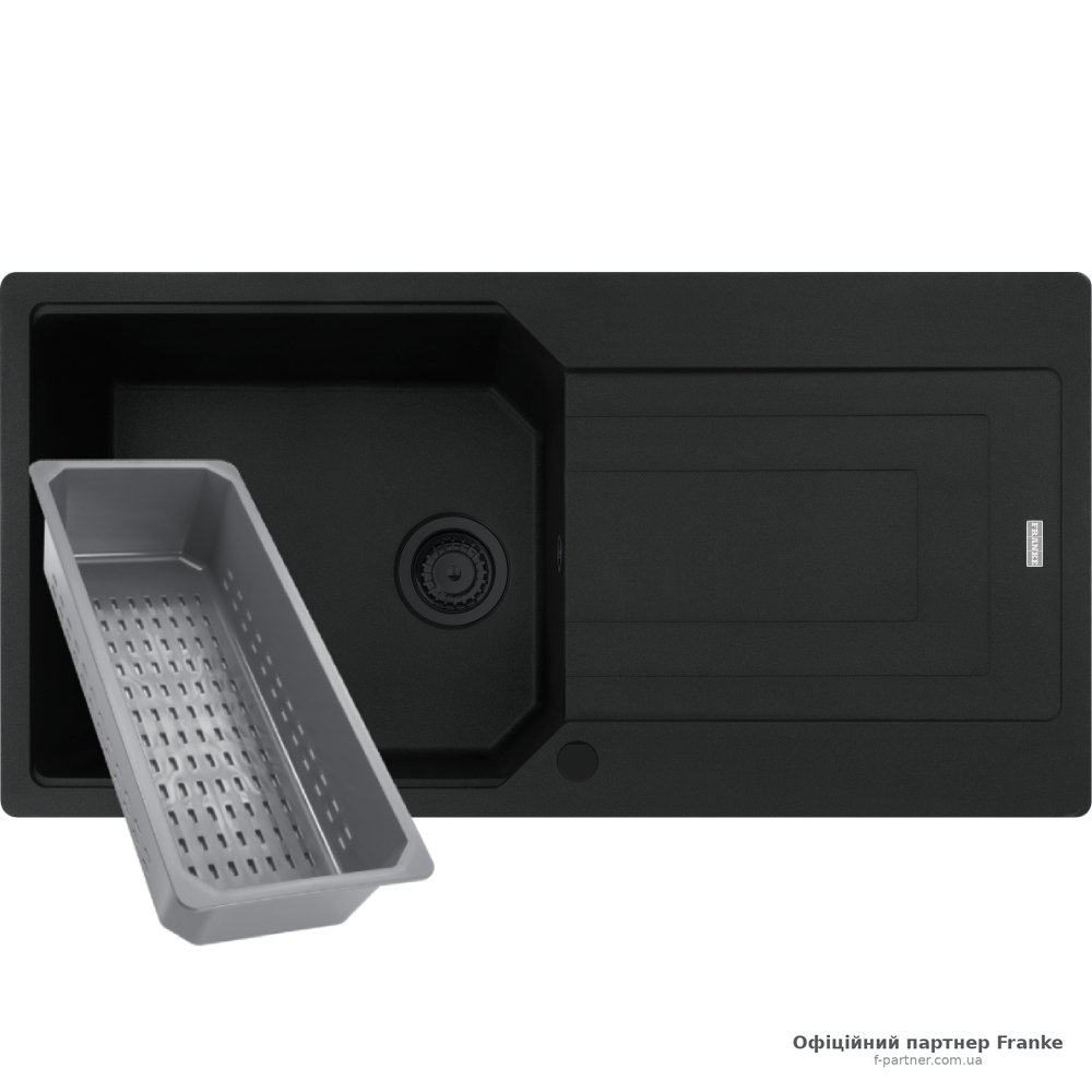 Мийка Franke Urban UBG 611-100 XL Black Edition Фраграніт чорний матовий на стільницю 114.0699.232