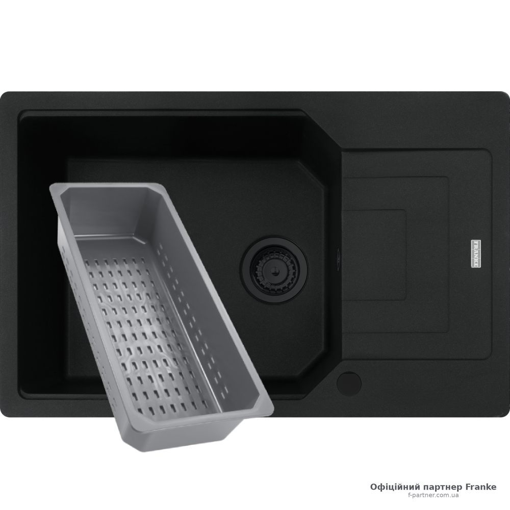 Мийка Franke Urban UBG 611-78 XL Black Edition Фраграніт чорний матовий на стільницю 114.0699.233