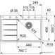 Вітрина &mdash; Мийка Franke Centro CNG 611-78 TL Фраграніт сірий сланець на стільницю 114.0716.709 114.0716.709 фото 2