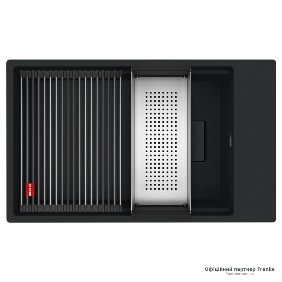Мийка Franke KUBUS 2 KNG 110-62 Black Edition Фраграніт чорний матовий під стільницю 125.0732.284