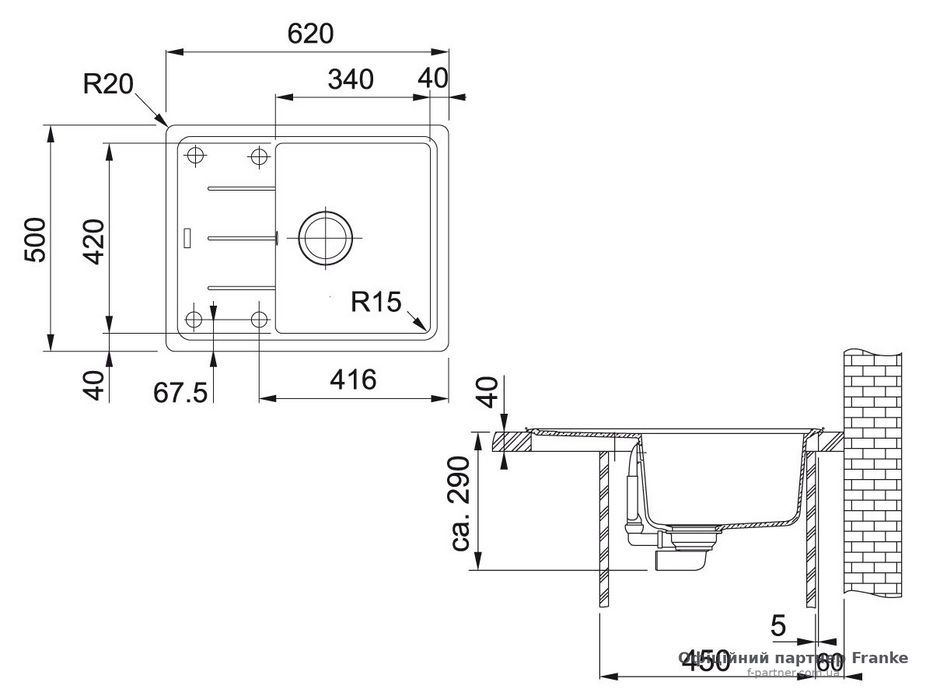 Витрина &mdash; Кухонная мойка Franke Basis BFG 611-62 copy_114.0272.580