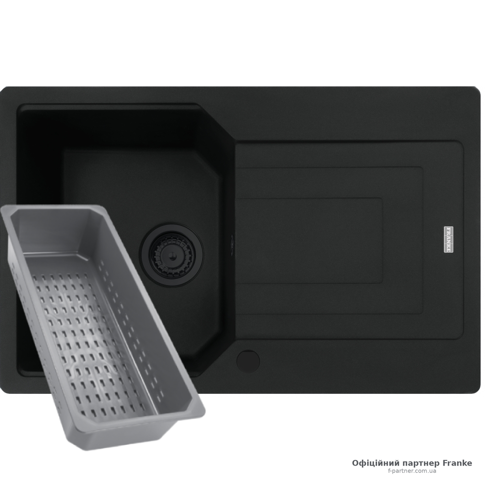 Мийка Franke Urban UBG 611-78 Black Edition Фраграніт чорний матовий на стільницю 114.0699.234