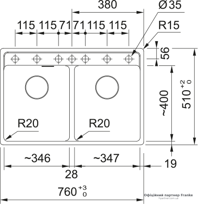 Кухонная мойка Franke Maris MRG 620 TL 114.0720.012