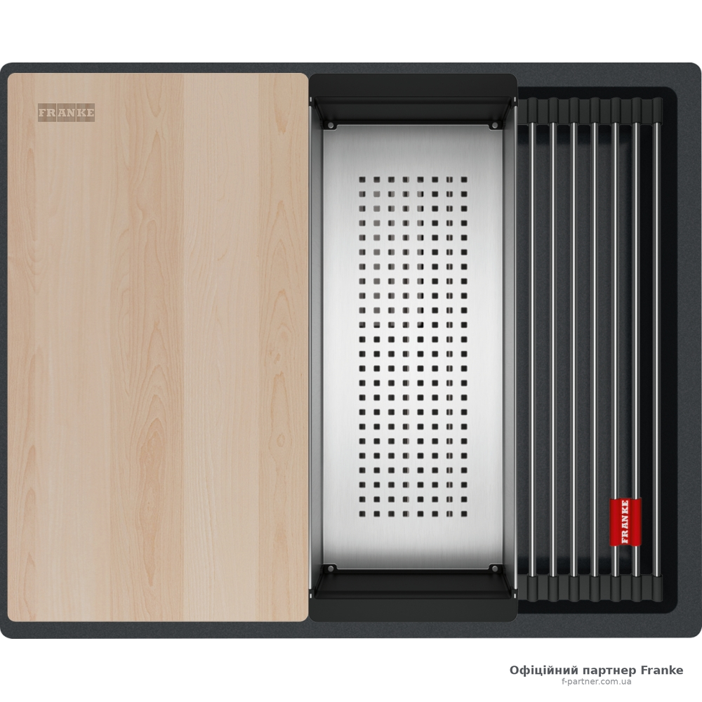 Мийка Franke KUBUS 2 KNG PRO 110-52 Фраграніт онікс під стільницю 125.0750.485