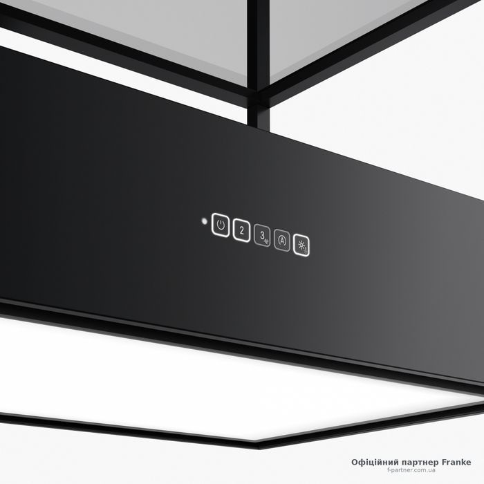 Острівна кухонна витяжка Franke FMY EVOLUTION F160 KL (Mythos T-Shelf Evolution K-Link, чорний матовий, острівна) 325.0726.999