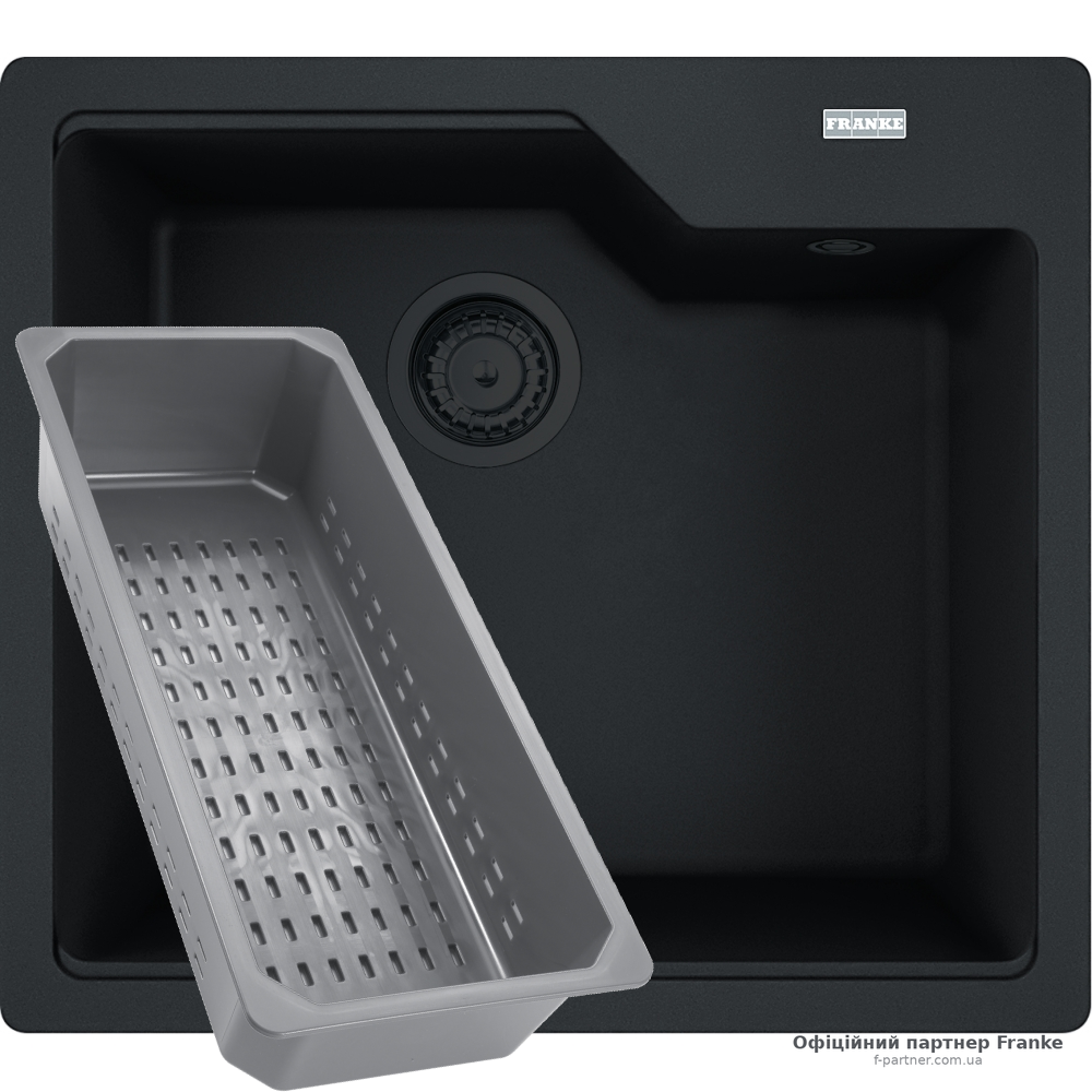Мийка Franke Urban UBG 610-56 Black Edition Фраграніт чорний матовий на стільницю 114.0699.236