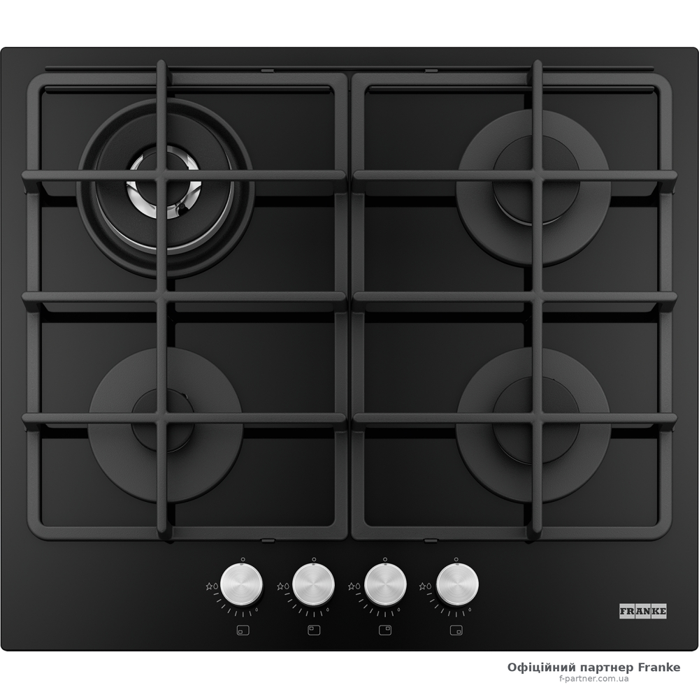 Газова варильна поверхня Franke Smart FHSM 604 3G DC BK C скло чорний 106.0734.773