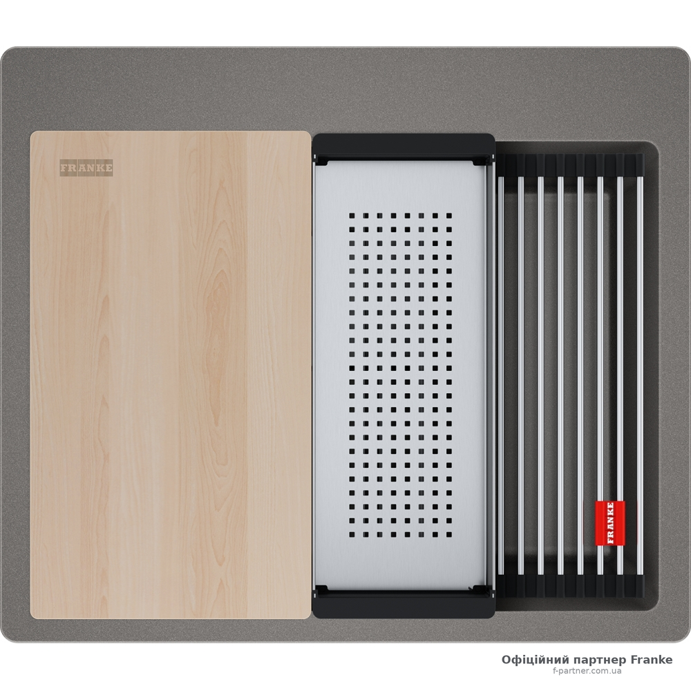 Мийка Franke KUBUS PRO KNG 610-53 Фраграніт сірий камінь на стільницю 114.0749.503