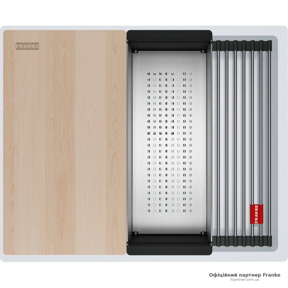 Мийка Franke KUBUS 2 KNG PRO 110-52 Фраграніт білий під стільницю 125.0750.493