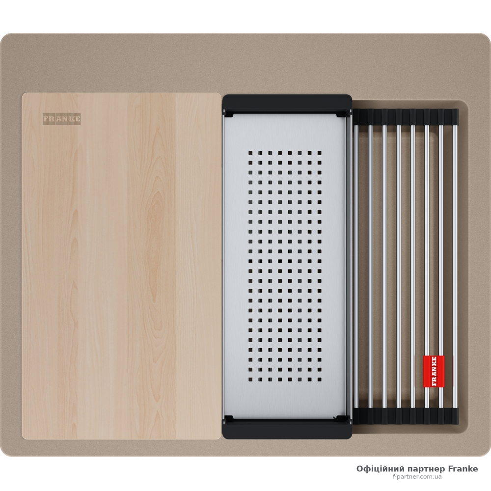 Мийка Franke KUBUS PRO KNG 610-53 Фраграніт мигдаль на стільницю 114.0749.505
