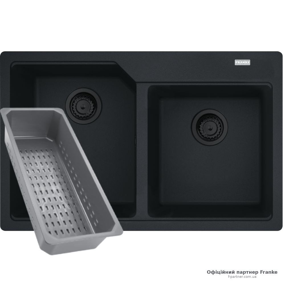 Мийка Franke Urban UBG 620-78 Black Edition Фраграніт чорний матовий на стільницю 114.0699.237