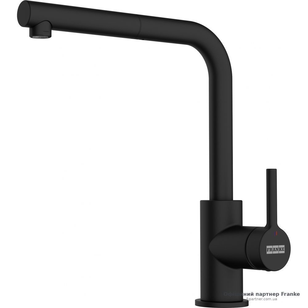 Змішувач Franke Lina L Shape Pull Out витяжний вилив чорний матовий 115.0712.435