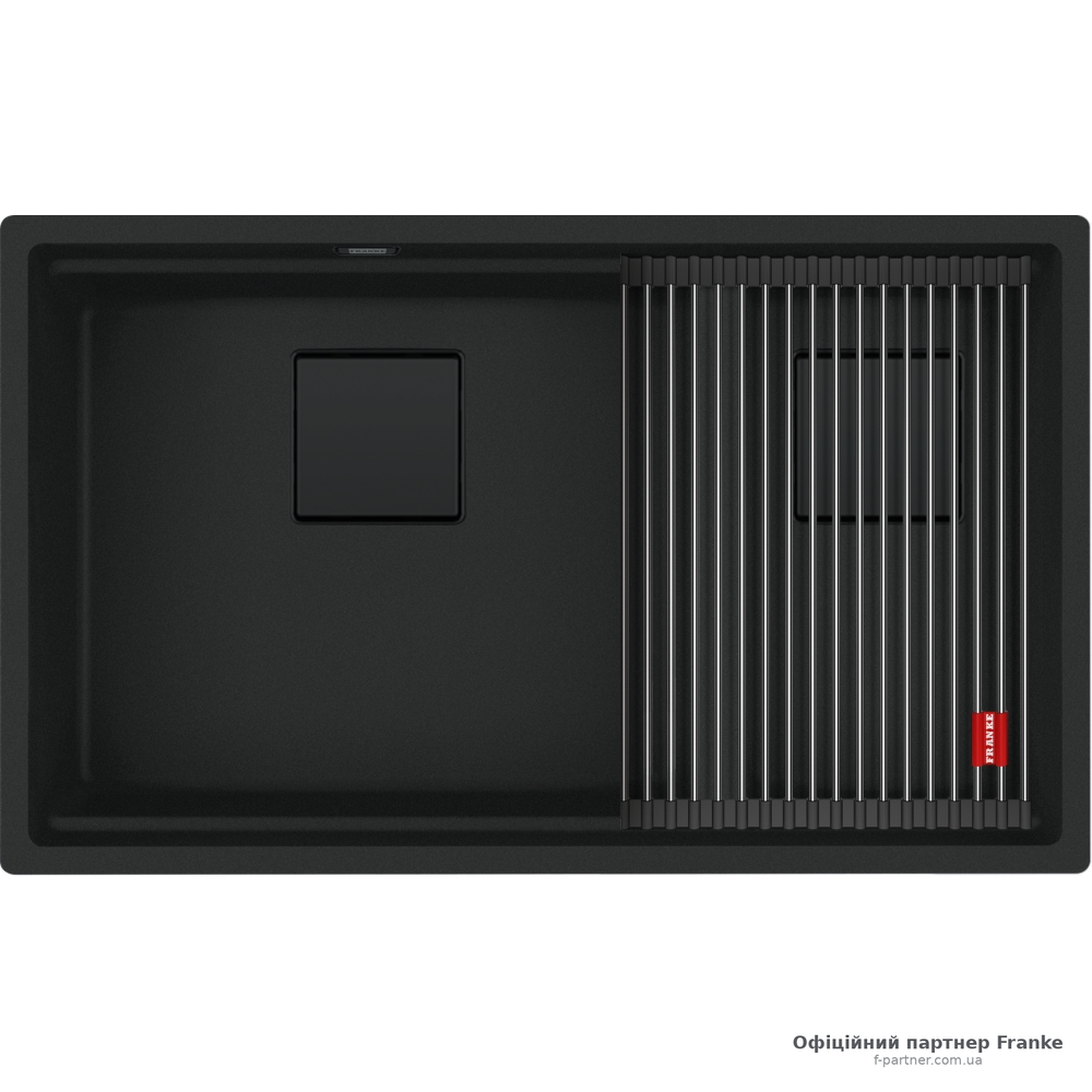 Мийка Franke KUBUS 2 KNG 120 Black Edition Фраграніт чорний матовий під стільницю 125.0750.763