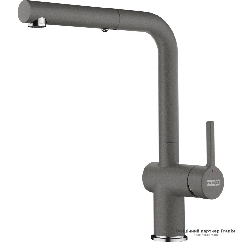 Змішувач Franke Active L Pull Out витяжний вилив сірий камінь 115.0653.385