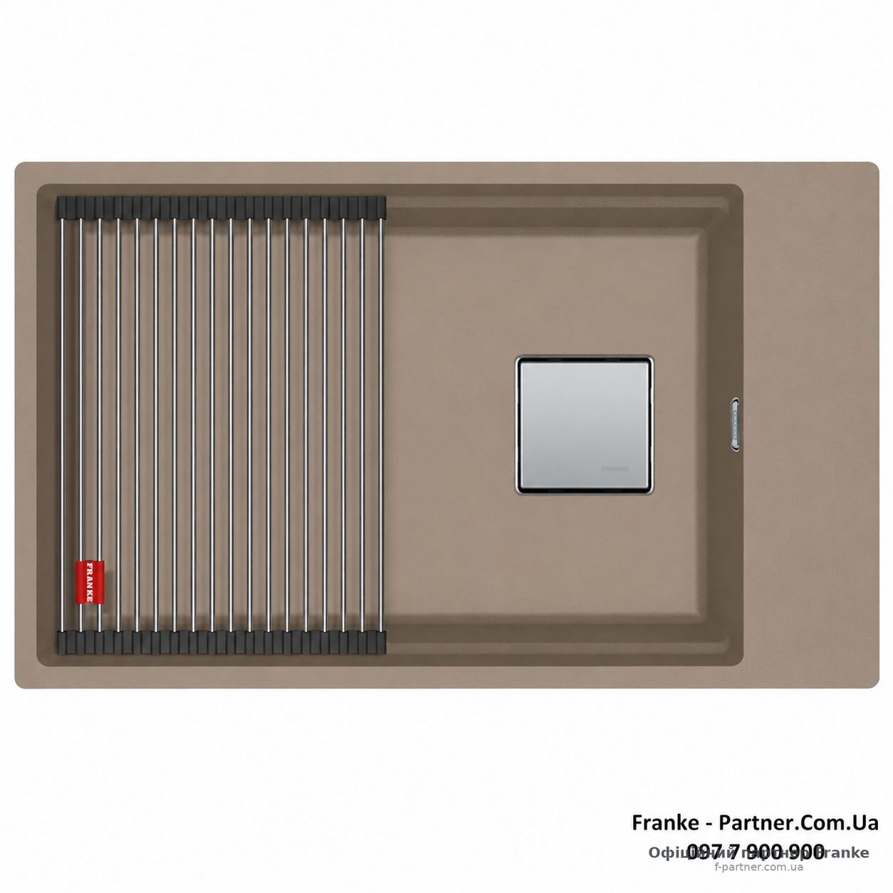 Мийка Franke KUBUS 2 KNG 110-62 Фраграніт мигдаль під стільницю 125.0750.759